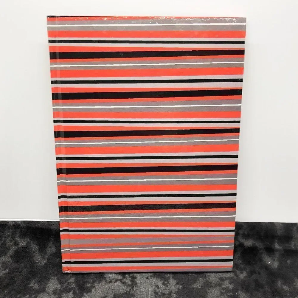 🔮 5/$25 Red, Black & Gray Striped‎ Journal